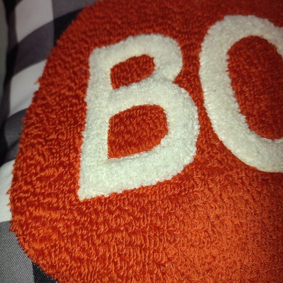 Boo Halloween Pillow Pumpkin Throw Decorative Home Decor Autumn Fall Textile - Picture 2 of 8